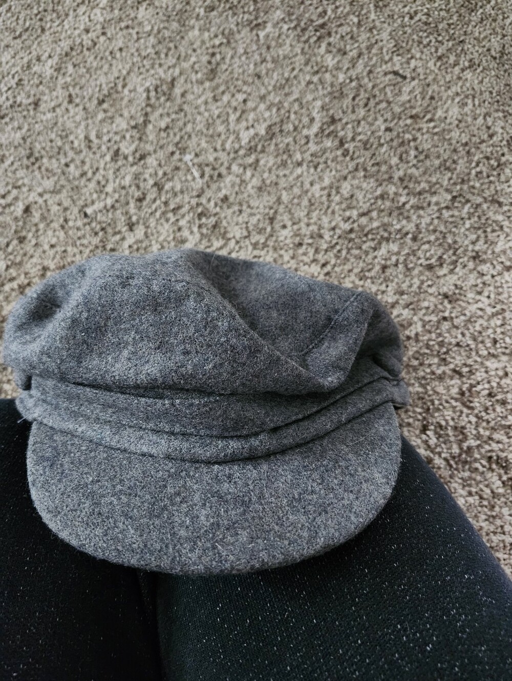 Gray To Go 100%  Wool Newsboy Cap - Women